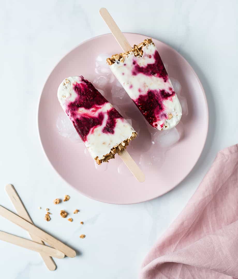 Sucette glacée fraises-petit suisse - Recette MAGIMIX