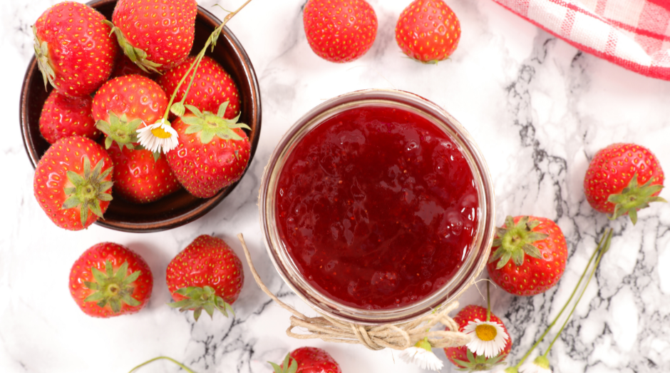 Confiture traditionnelle de fraises